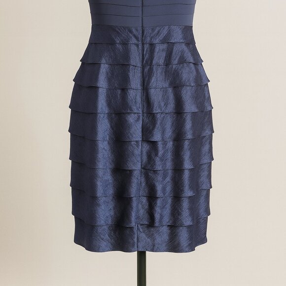 Adrianna Papell Purple Tiered Cocktail Dress – Size 8 - Picture 4 of 5